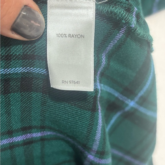 J. Jill Green Plaid Tunic Top - Picture 7 of 9